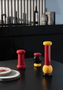 Alessi Sottsass Grinder, Large, Black - Red - Yellow -Kitchen Utensils Sale 07 Alessi MP0210 ES18 ES19 V