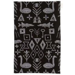 Saana Ja Olli Maailman Synty Tea Towel/placemat, Large, Black