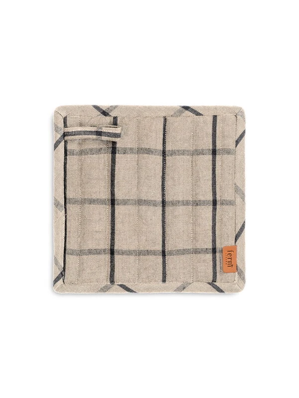 Ferm LIVING Hale Pot Holder, Set Of 2, Sand - Black 4 Ferm LIVING Hale Pot Holder, Set Of 2, Sand - Black - Image 2