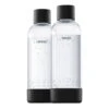 Mysoda Water Bottle 1 L, 2 Pcs, Black