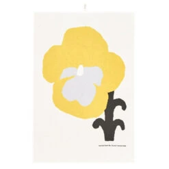 Kauniste Orvokki Tea Towel, Yellow