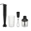 Alessi Plissé Hand Blender With Whisk And Chopper, Black -Kitchen Utensils Sale 315Alessi AK