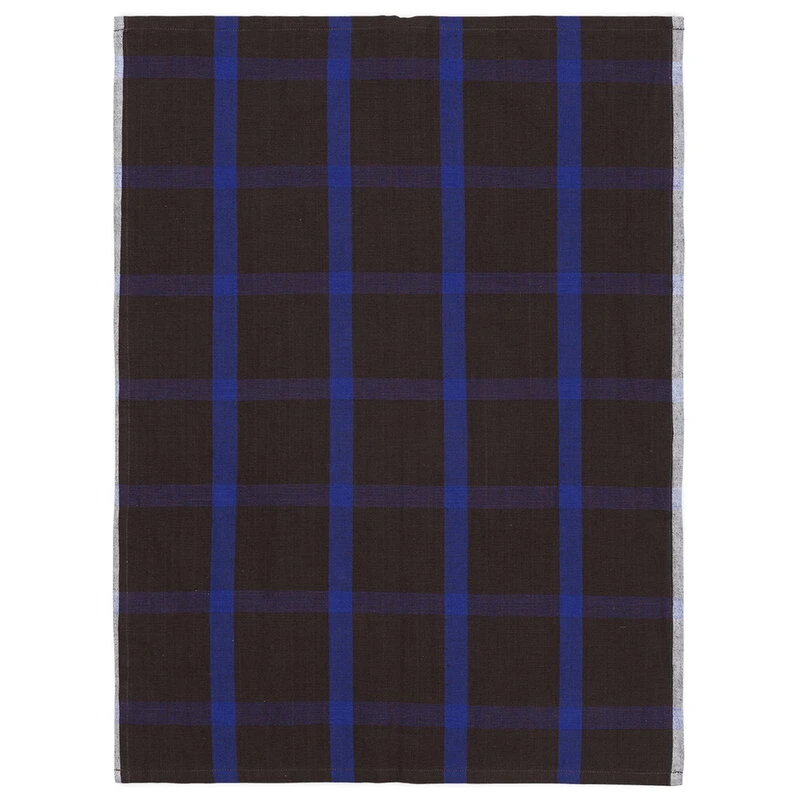 Ferm LIVING Hale Tea Towel, Brown - Blue 3 Ferm LIVING Hale Tea Towel, Brown - Blue