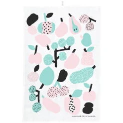 Kauniste Tutti Frutti Tea Towel, Light Green
