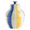 HAY Sobremesa Stripe Cookie Jar, Blue - Yellow -Kitchen Utensils Sale 541541 Sobremesa Stripe Cookie Jar blue and yellow