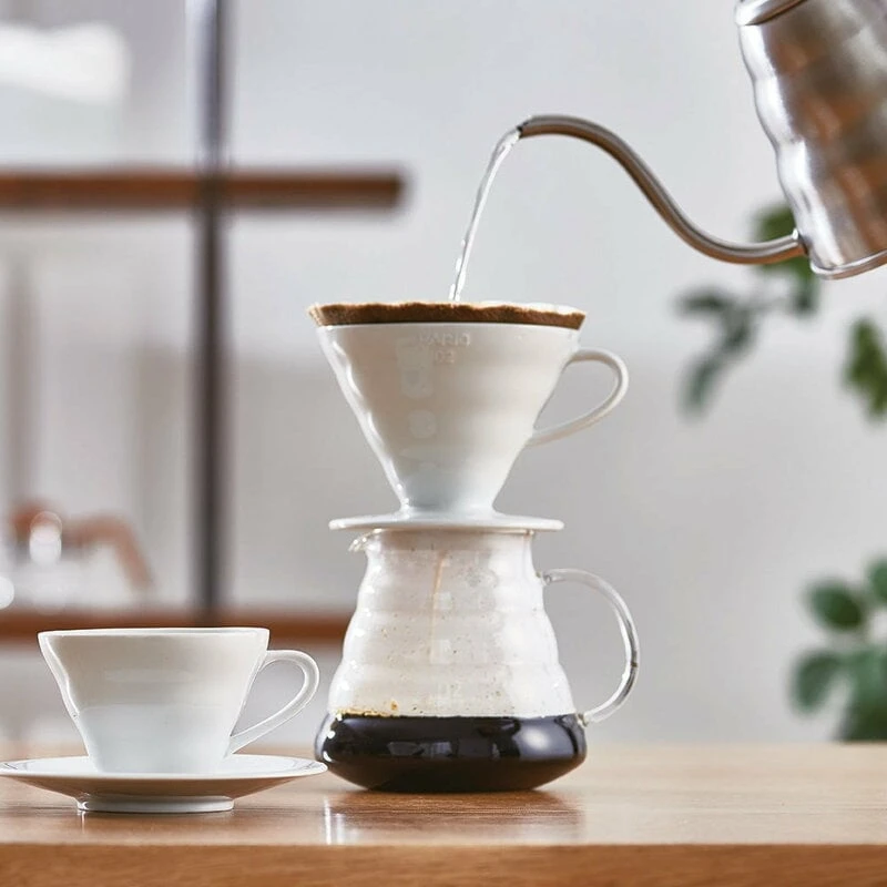 Hario Hario V60 Coffee Dripper Size 02, White Porcelain 5 Hario Hario V60 Coffee Dripper Size 02, White Porcelain - Image 3