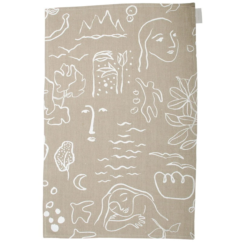 Saana Ja Olli Onnenmaa Tea Towel/placemat, Beige 3 Saana Ja Olli Onnenmaa Tea Towel/placemat, Beige