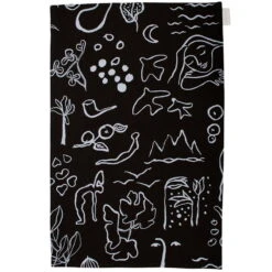 Saana Ja Olli Onnenmaa Tea Towel/placemat, Black