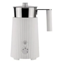 Alessi Plissé Milk Frother, White