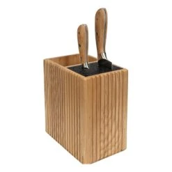 Heirol Woody Knife Block/utensil Holder, Ash