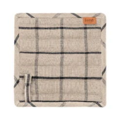 Ferm LIVING Hale Pot Holder, Set Of 2, Sand - Black