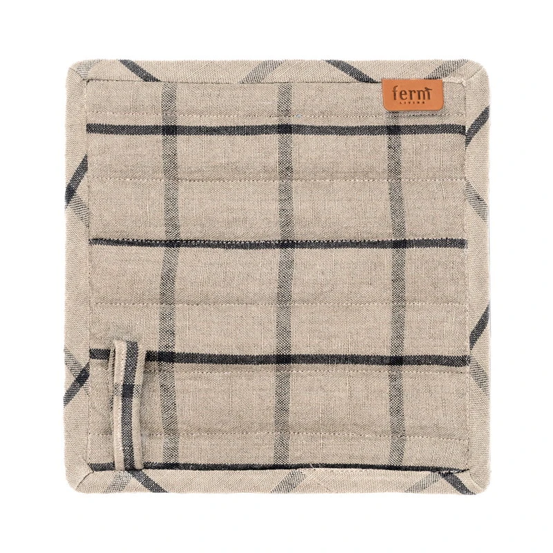 Ferm LIVING Hale Pot Holder, Set Of 2, Sand - Black 3 Ferm LIVING Hale Pot Holder, Set Of 2, Sand - Black