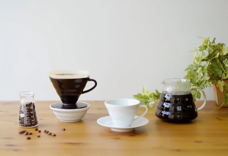 Hario Hario V60 Coffee Dripper Size 02, Matt Black Porcelain 6 Hario Hario V60 Coffee Dripper Size 02, Matt Black Porcelain - Image 4