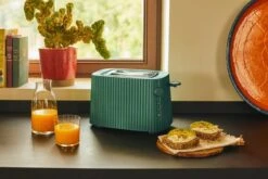 Alessi Plissé Toaster, Green 13 Alessi Plissé Toaster, Green -Kitchen Utensils Sale MDL08GR amb H