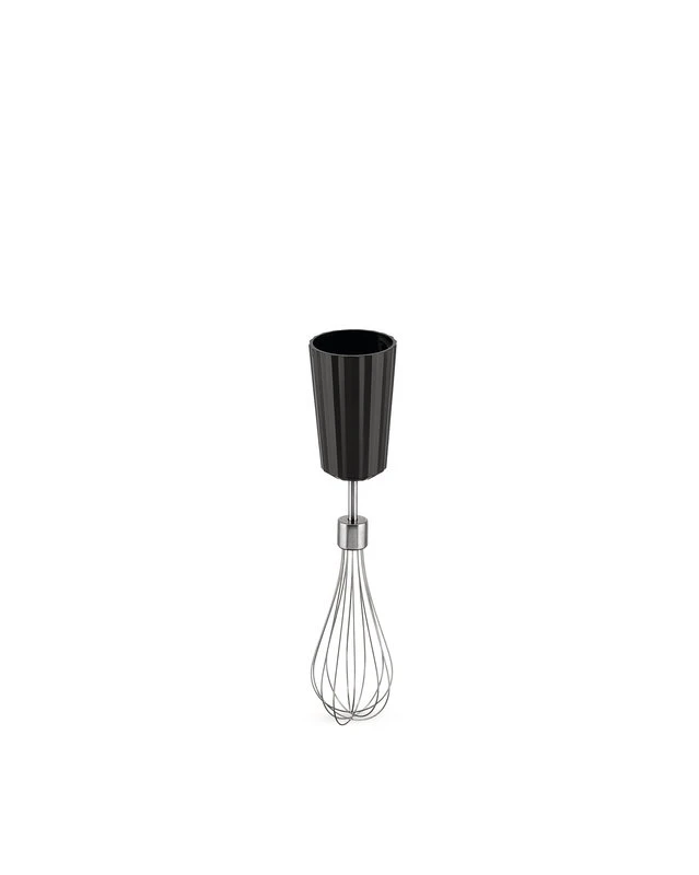 Alessi Plissé Hand Blender With Whisk And Chopper, Black 5 Alessi Plissé Hand Blender With Whisk And Chopper, Black - Image 3