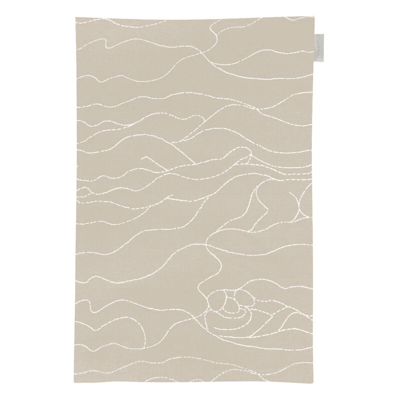Saana Ja Olli Rakkauden Meri Tea Towel/place Mat, Beige - White 3 Saana Ja Olli Rakkauden Meri Tea Towel/place Mat, Beige - White