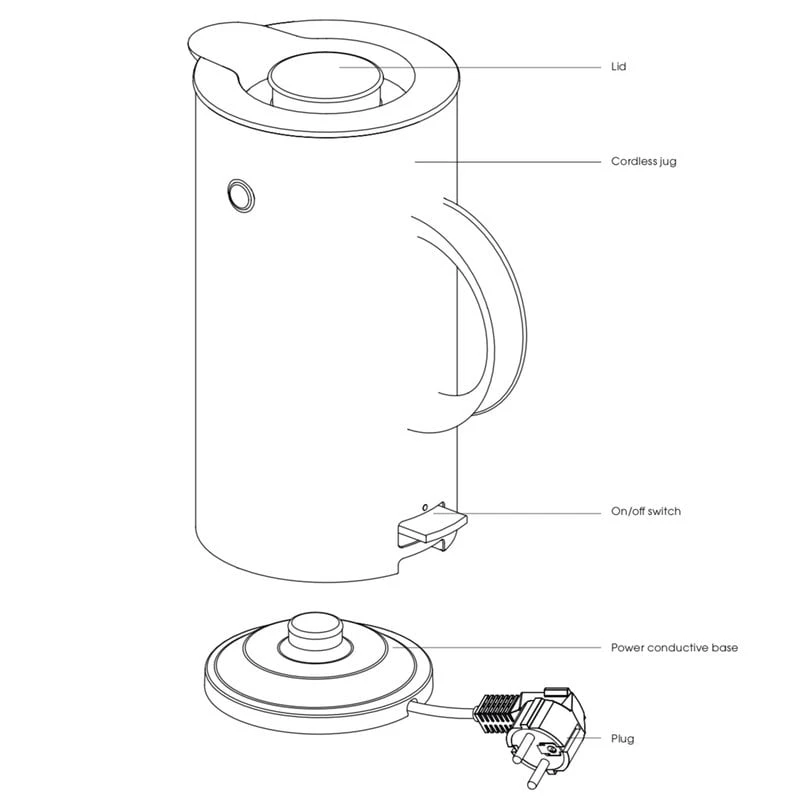 Stelton EM77 Electric Kettle, White 4 Stelton EM77 Electric Kettle, White - Image 2