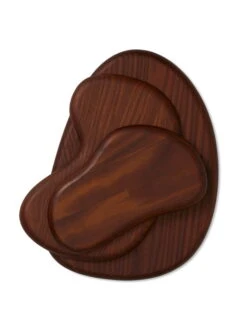Ferm LIVING Cairn Cutting Boards, Set Of 3, Dark Brown -Kitchen Utensils Sale fermLIVING AW22 CairnCuttingBoards 1104266298 pack 2