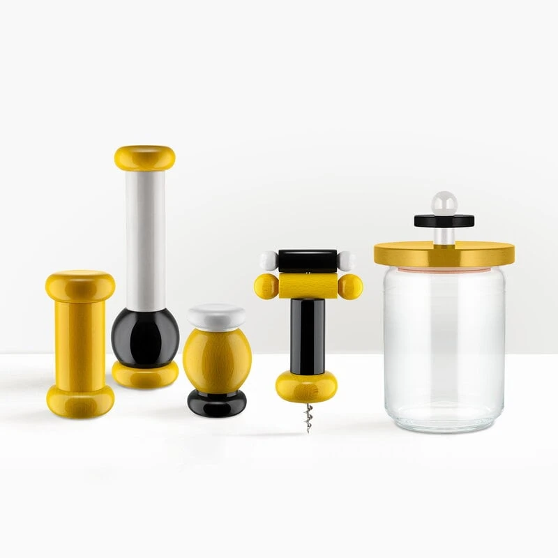 Alessi Sottsass Grinder, Medium, Yellow 4 Alessi Sottsass Grinder, Medium, Yellow - Image 2